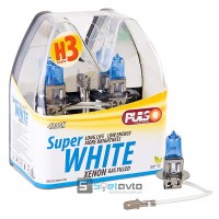 Лампы PULSO/галогенные H3/PK22S 12v55w super white/plastic box (комп.)