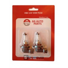 лампа авто_AG AUTO_HB4 12V 55W P22d_(№40145)_блистер 2шт. (комп.)