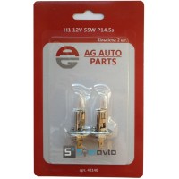 лампа авто_AG AUTO_H1 12V 55W P14.5s_(№40140)_блистер 2шт. (комп.)
