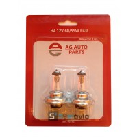 лампа авто_AG AUTO_H4 12V 60/55W P43t_(№40142)_блистер 2шт. (комп.)