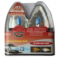 40100 Автомобільна галогенна лампа H1 12V 55W Super White 4800K set к-т (комп.)