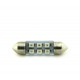 T11 AC (C5W) 6smd (3528) 36мм КРАСНЫЙ_12V_C-P.(31113) (шт.)