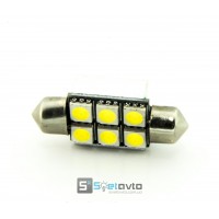 T11 AC (C5W) 6smd (5050) ОБМАНКА+радиат._36мм_12V_C-P.(32130) (шт.)