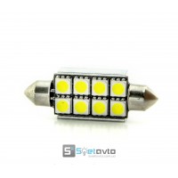 T11 AC (C5W) 8smd (5050) ОБМАНКА+радиат._41мм_12V_C-P.(32150) (шт.)