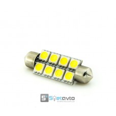 T11 AC (C5W) 8smd (5050) 42мм_12V_C-P.(31155) (шт.)