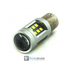 T15 (BA15s) 21smd (3535) + Линза_Белый (1156)_12V_C-Р.(11331) (шт.)
