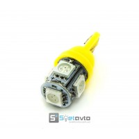 T10 (W5W) 5smd (5050) ЖЕЛТЫЙ_12V_C-P.(10190) (шт.)