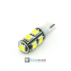 T10 (W5W) 9smd (5050 15lm) БЕЛЫЙ_12V_C-P.(10200) (шт.)