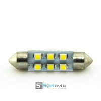 T11 AC (C5W) 6smd (3528) 39мм БЕЛЫЙ_12V_C-P.(31120) (шт.)