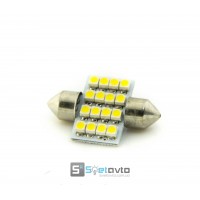 T11 AC (C5W) 12smd (3528) _31мм_ БЕЛЫЙ_12V_C-P.(31310) (шт.)