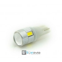 T10 (W5W) 6smd (5630)+линза_БЕЛЫЙ_12V_C-L.(10761) (шт.)