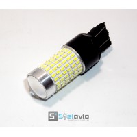 T20/5 (W21/5W) 144smd (3014) + Линза БЕЛЫЙ12-24V_C-L. (шт.)